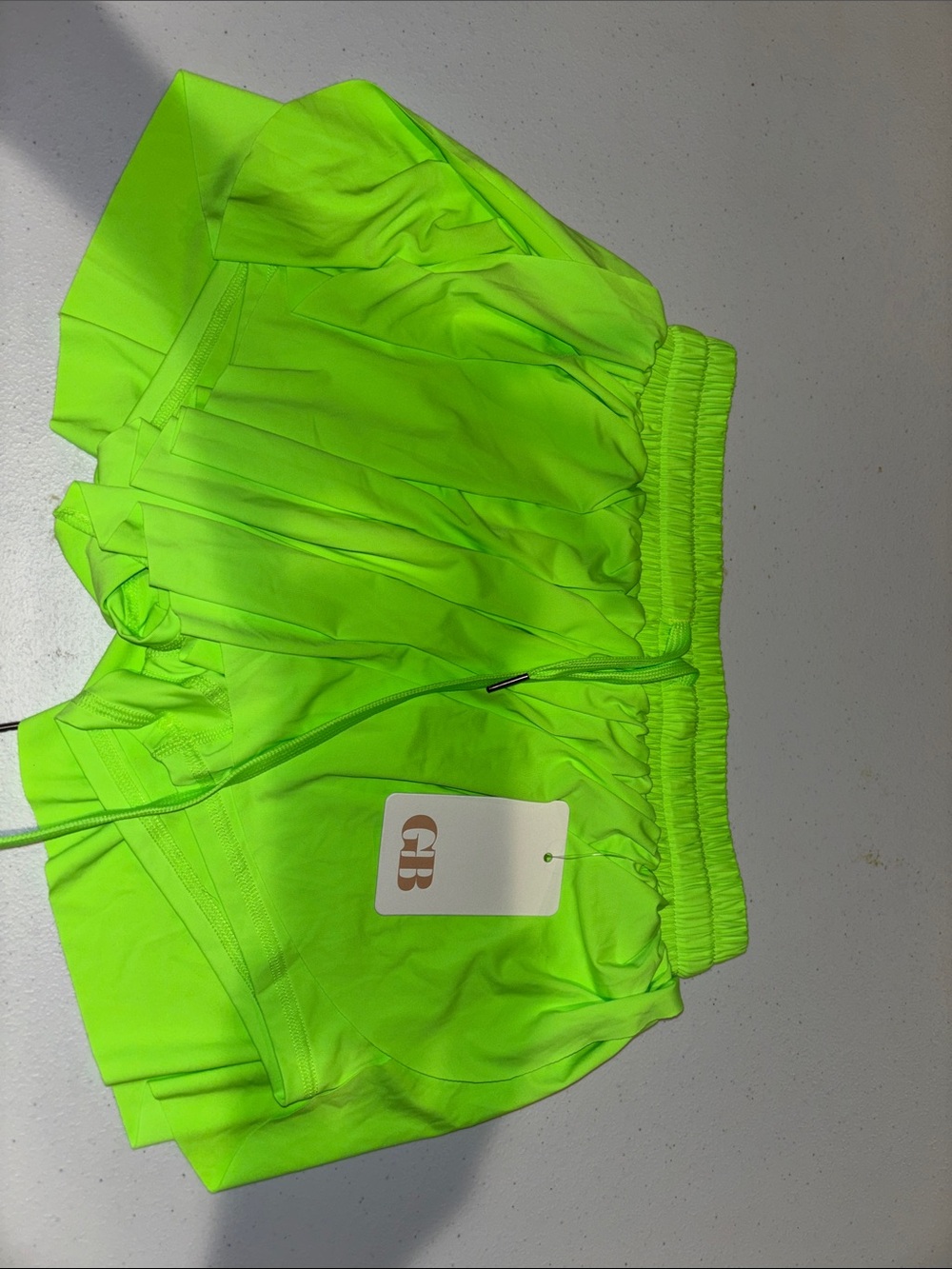 GB girls Neon Green Athletic Shorts